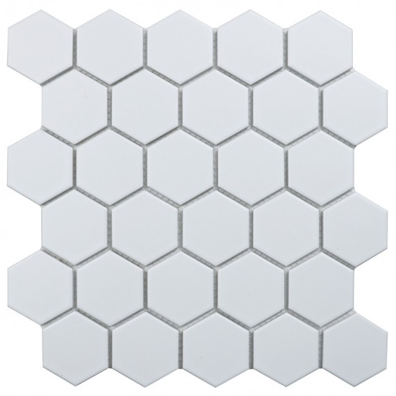 Мозаика Hexagon small White Glossy (IDL1001) 26.5х27.8