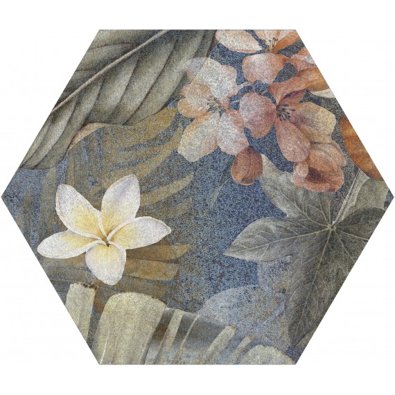 Керамогранит Hibiscus Blue Matt Hexa 23.2x26.7