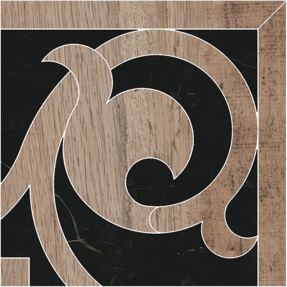 Керамогранит ID119T Керамогранит Угол Греппи наборный 15,5x15,5x0,9