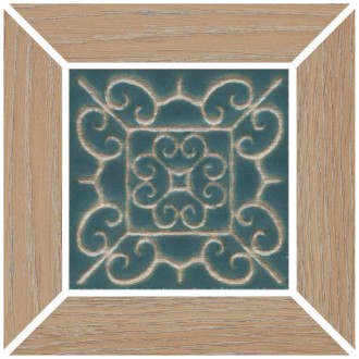 ID153 Керамогранит Вставка Тровазо наборный бежевый матовый 13x13x0,9