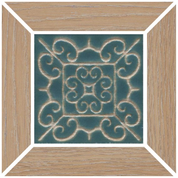 Керамогранит ID153 Керамогранит Вставка Тровазо наборный бежевый матовый 13x13x0,9