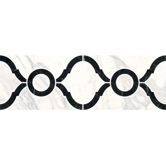 ID91T Керамогранит Бордюр Фрагонар наборный белый 30x9,9x0,9