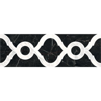 ID92T Керамогранит Бордюр Фрагонар наборный черный 30x9,9x0,9