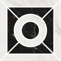 ID93T Керамогранит Декор Фрагонар наборный белый 9,9x9,9x0,9