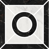 ID94T Керамогранит Декор Фрагонар наборный черный 9,9x9,9x0,9
