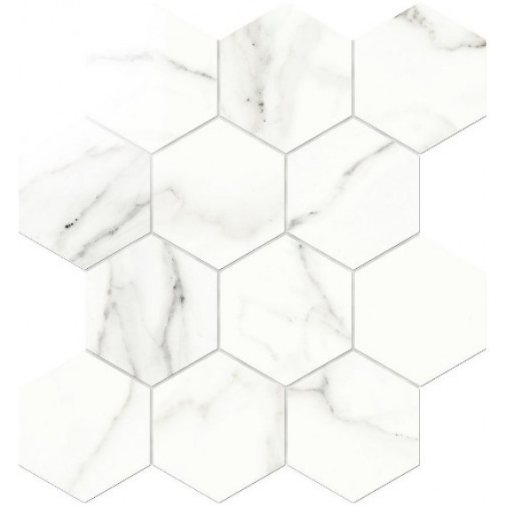 Мозаика IMP003L Esagona Lapp. Statuario 29,1x25,2