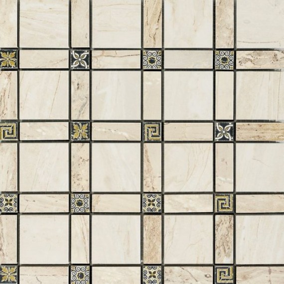 Мозаика IMP449L Cassettone Lapp. Crema 30x30