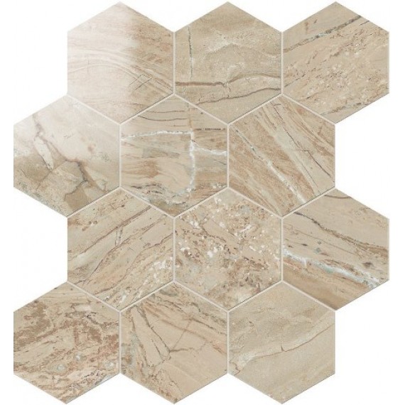 Мозаика IMP663L Esagona Lapp. Cappuccino 29,1x25,2
