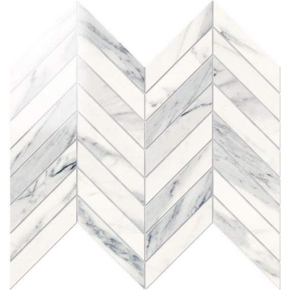 Мозаика IMP882L Chevron Lapp. Calacatta Bianco 24,7Х30