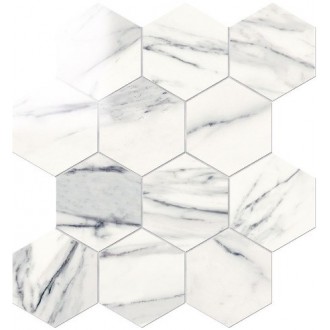 IMP883L Esagona Lapp. Calacatta Bianco 29,1x25,2