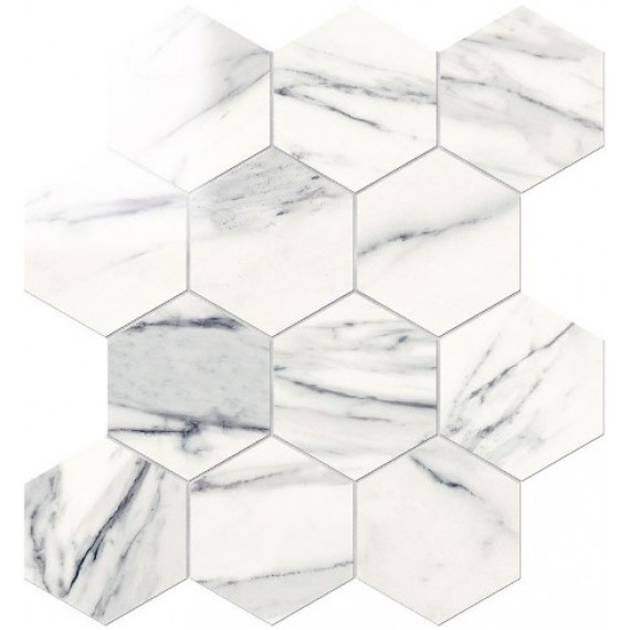 Мозаика IMP883L Esagona Lapp. Calacatta Bianco 29,1x25,2