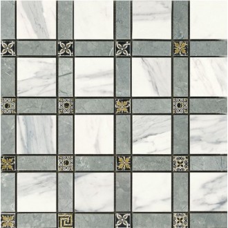 IMP889L Cassettone Lapp. Calacatta Bianco 30x30