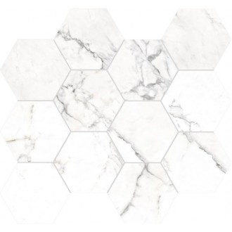 J88574 CANOVA ESAGONA OXFORD STATUARIO LAPP 35x30.3