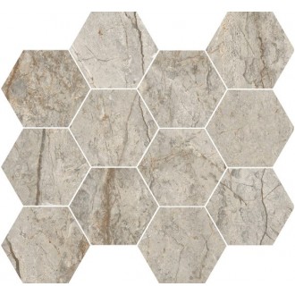 J88877 CANOVA ESAGONA OXFORD GREY LAPP 35x30.3