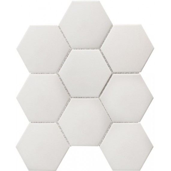 Мозаика JFQ51011 Hexagon big White Matt Antid 25.6х29.5