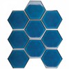 JJFQ80048 Hexagon big Deep Blue Glossy 25.6х29.5х6
