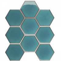 JJFQ80071 Hexagon big Green Glossy 25.6х29.5х6