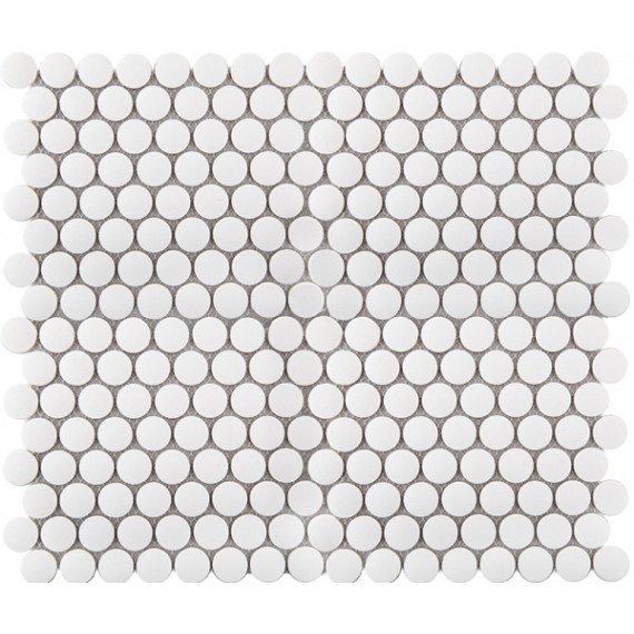 Мозаика JNK81011 Penny Round White Antid. 315х309х6