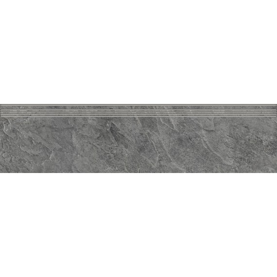 Керамогранит K-2212/SR/st01 Ступень Krater Dark Grey 300x1200x10