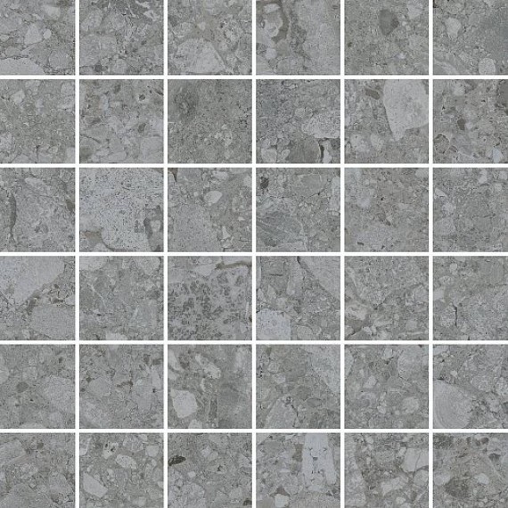 Керамогранит K9475138R001VTE0 Ceppostone Мозаика Темно-серый Матовый R10B 7Рек 5x5 30х30