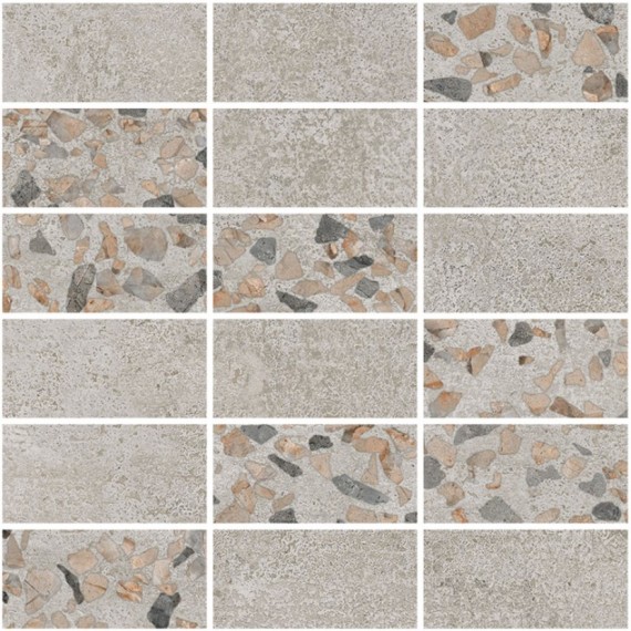 Керамогранит K9498938LPR1VTE0 Beton-Terrazzo Мозаичный микс Темный 30х30
