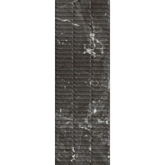 KM3090B0170R Плитка Тубкаль чёрный глянцевый структура обрезной 30x89,5x1,05