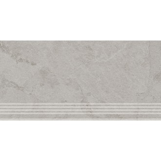KM6060G1231R8GRF Ступень фронтальная Сплит серый светлый матовый обрезной 30x60x0,8