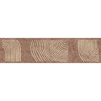 KMB2TGL006BR Бордюр Руссильон коричневый матовый обрезной 30x7,2x0,9