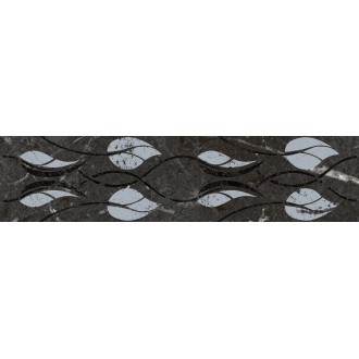 KMB3STA003BR Плитка Бордюр Тубкаль чёрный глянцевый обрезной 30x7,2x0,9