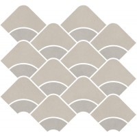 KMD2HID007BR Плитка Декор Таделакт наборный бежевый светлый, серый матовый обрезной 30x28x0,9