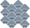 KMD2HID011BR Декор Таделакт наборный синий светлый, синий матовый обрезной 30x28x0,9
