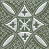 KMD3STA019GN Декор Бахия 2 зелёный глянцевый 9,8x9,8x0,7