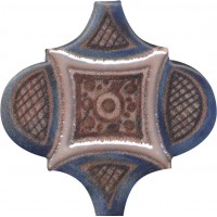 KMP3STA011M6X Плитка Панно Арабески Марокко 2 (из 6 частей 6,5x6,5) 10x25x6,9