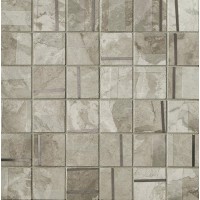 Kamu Grey Metal Mosaico Brillante 30x30