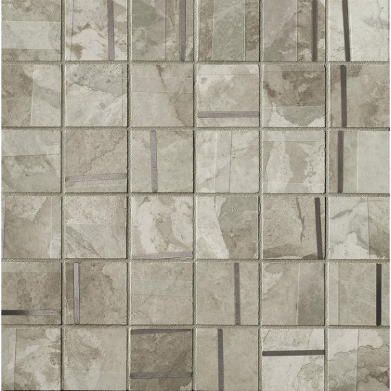 Мозаика Kamu Grey Metal Mosaico Brillante 30x30