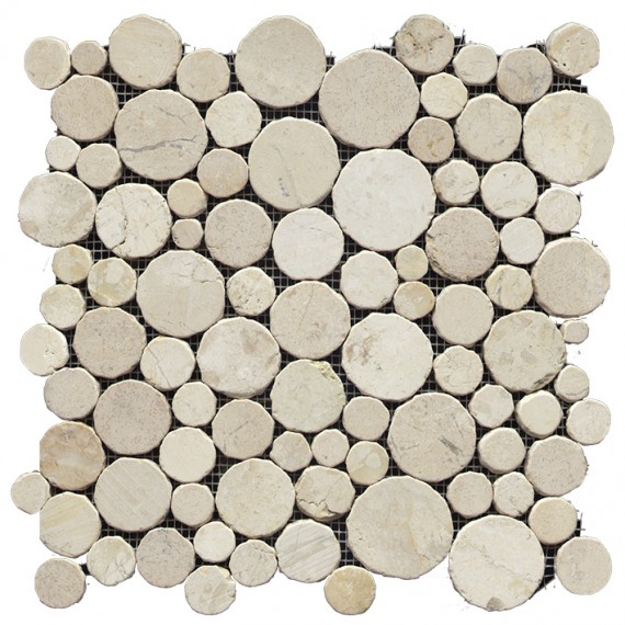 Мозаика L154201521 Paradise Round Stone Blanco 31,5x31,5
