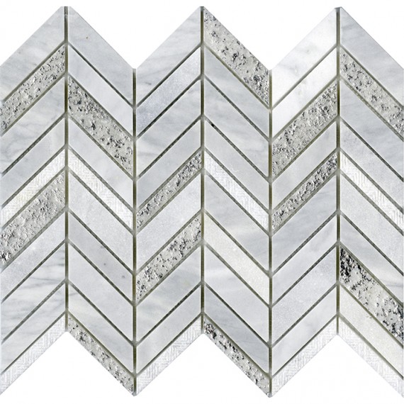 Мозаика L241714811 Constellation Chevron White 25,2x30,4