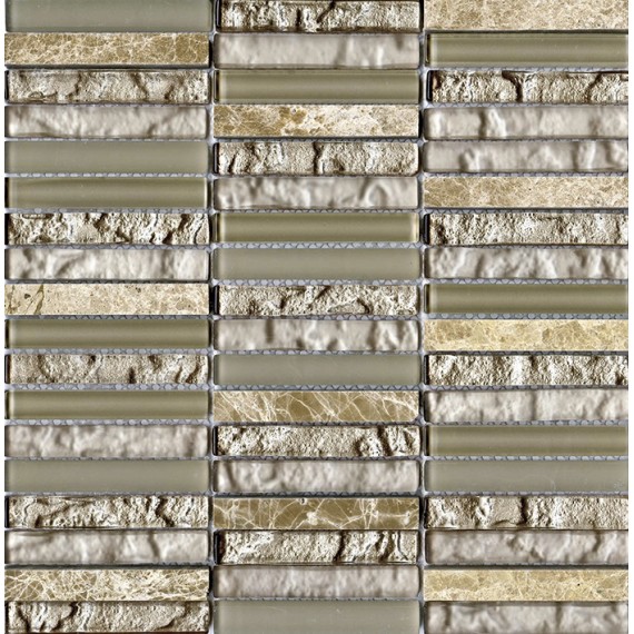 Мозаика L242521841 Tecno Linear Cream-Capuccino 1.5x9.7 G517 29,6x29,6x0,8