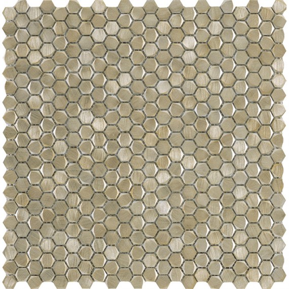 Мозаика L244008671 Gravity Aluminium Hexagon Gold 30.7x30.4x04