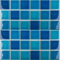 LWWB84555 Crackle Blue Mixed Glossy 4.8x4.8 30.6х30.6х6