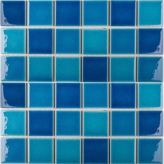 LWWB84555 Crackle Blue Mixed Glossy 4.8x4.8 30.6х30.6х6