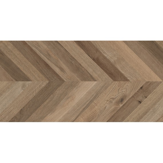Керамогранит Laparet Керамогранит Wood Lux Walnut Chevron M коричневый матовый карвинг 60х120