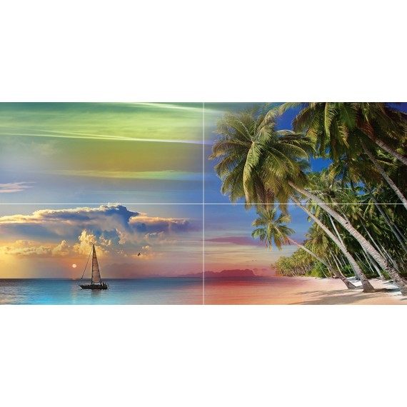 Керамическая плитка Laparet Панно Tropical Night P4D290 Плитка 80х40
