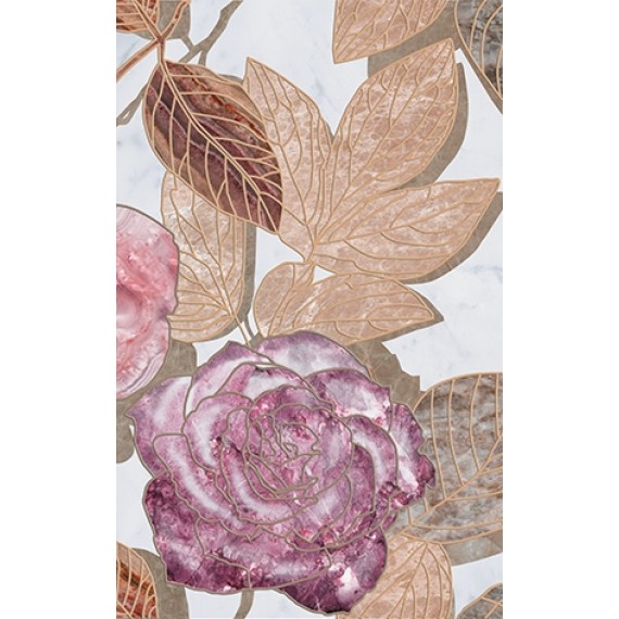 Керамическая плитка Laparet Плитка Декор Argos flowers-2 25x40