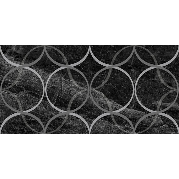 Керамическая плитка Laparet Плитка Декор Crystal Resonanse чёрный 30х60