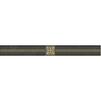 Laparet Плитка Royal Бордюр чёрный 6,3х60
