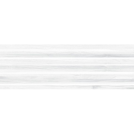 Керамическая плитка Laparet 60038 Плитка Zen полоски белый 20х60