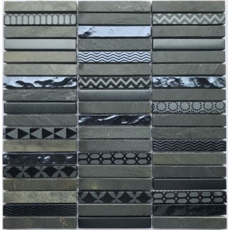 Listone (стекло+камень) 15*98 300*300