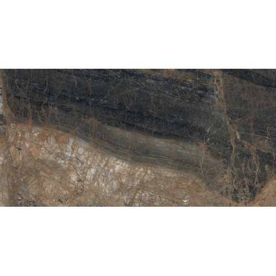 Керамогранит Lunar Marron коричневый матовый+гл.чернила 80х160