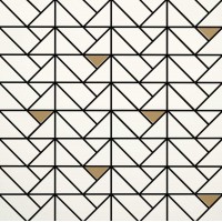 M3JA Eclettica White Mosaico Bronze 40x40
